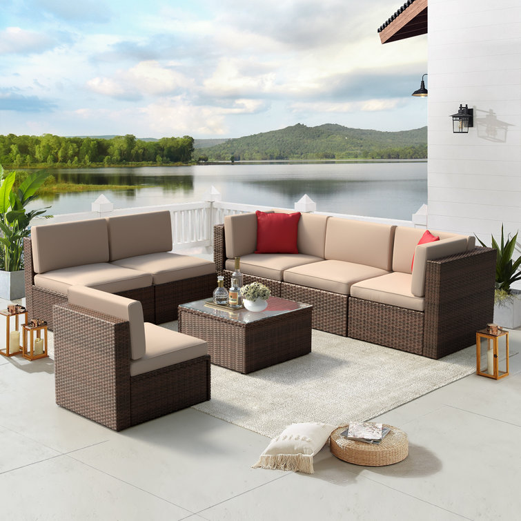 6 seat best sale outdoor sectional